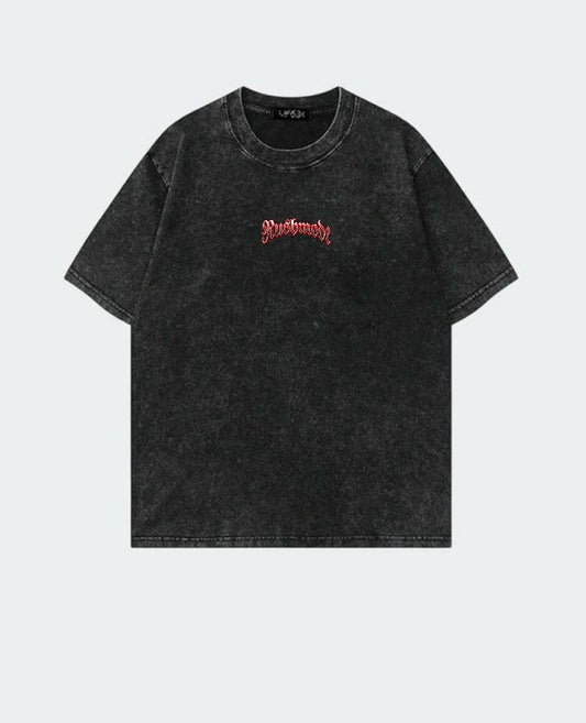 “Dartness” Black Oversized Acid Washed T-shirt