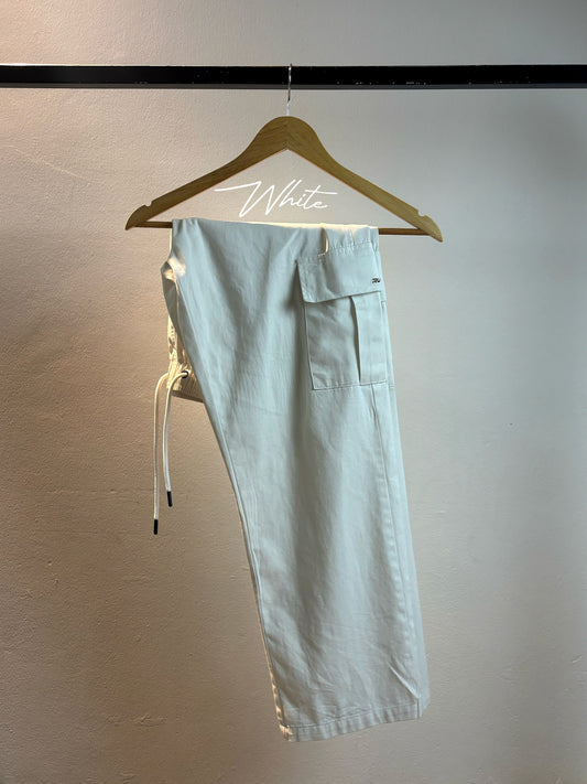 White- Twill Cargo Pant