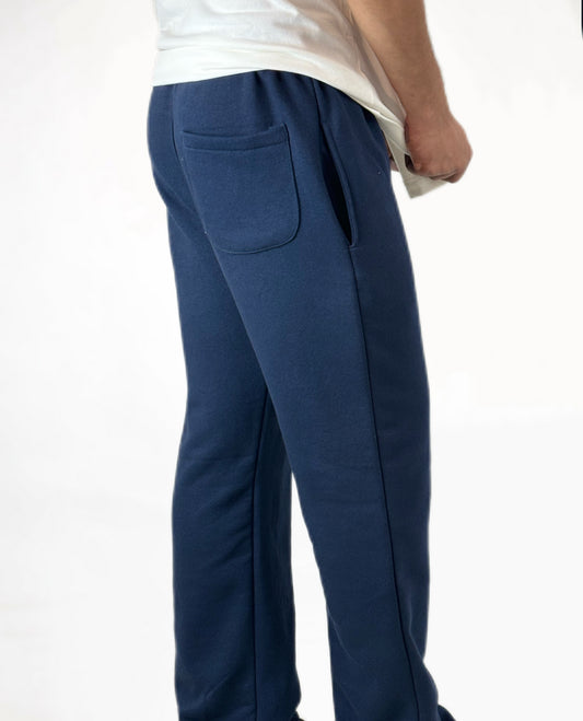 Navy Blue-Straight fit Sweatpant