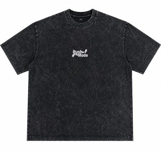 “Reckless” Black Oversized Acid Wash T-Shirt