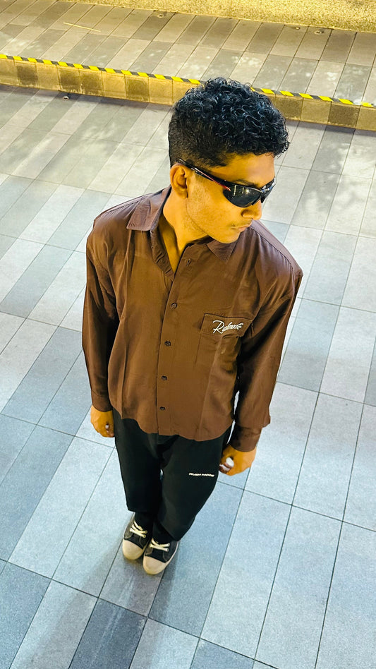Choco Brown- Cropped shirt