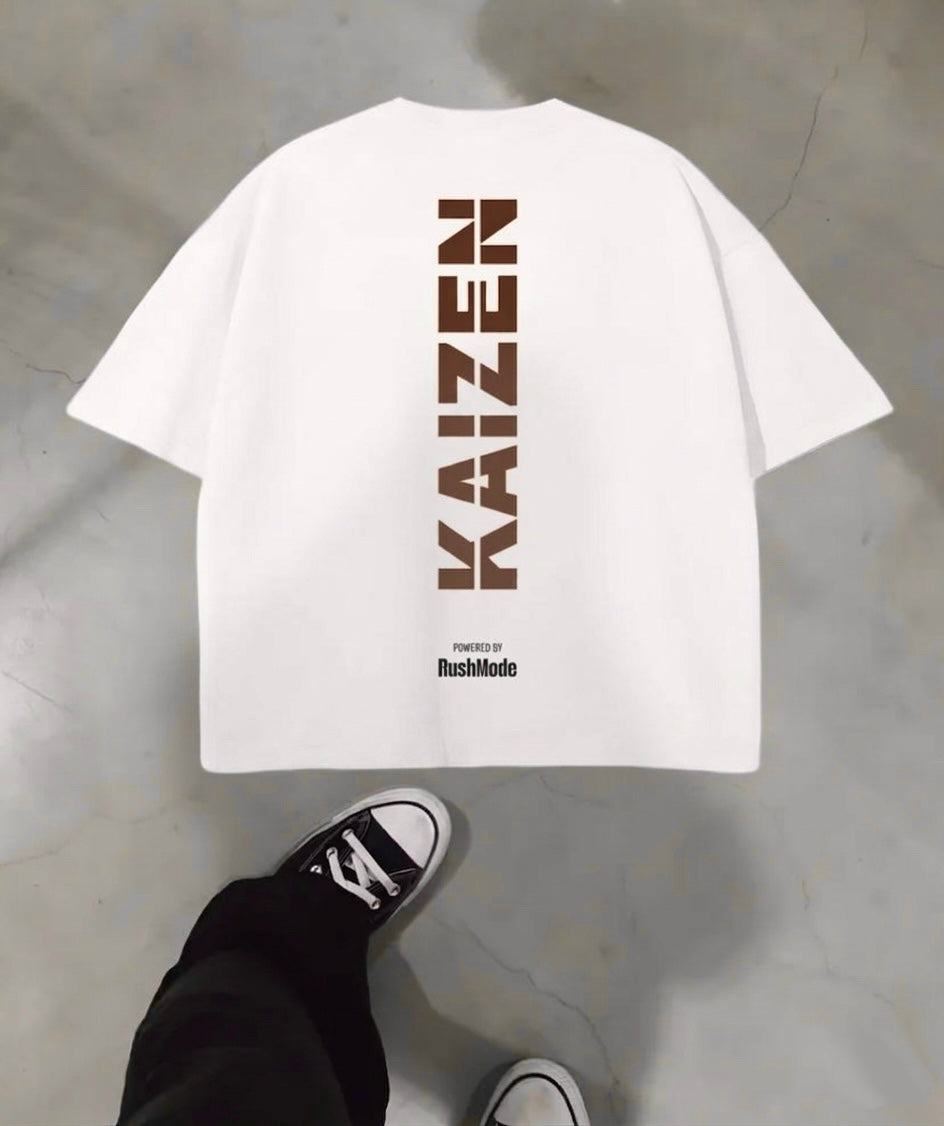 “Kaizen” White Oversized T-shirt