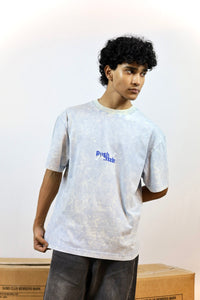 “Reckless” Sky Oversized Acid Washed T-shirt