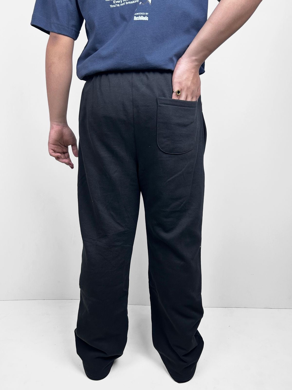 Black- Straight fit Sweatpant