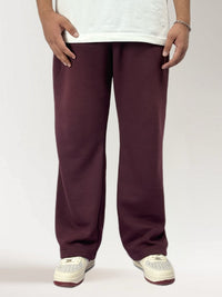Maroon- Straight Fit Sweatpant