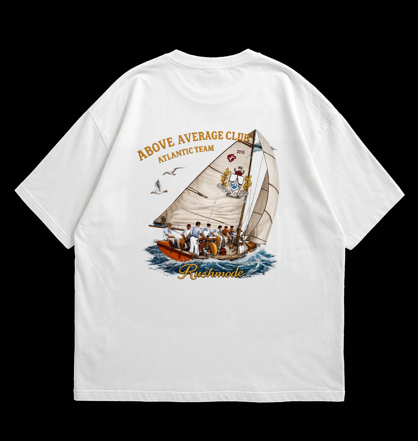 “Above Average Club”- White Oversized T-shirt