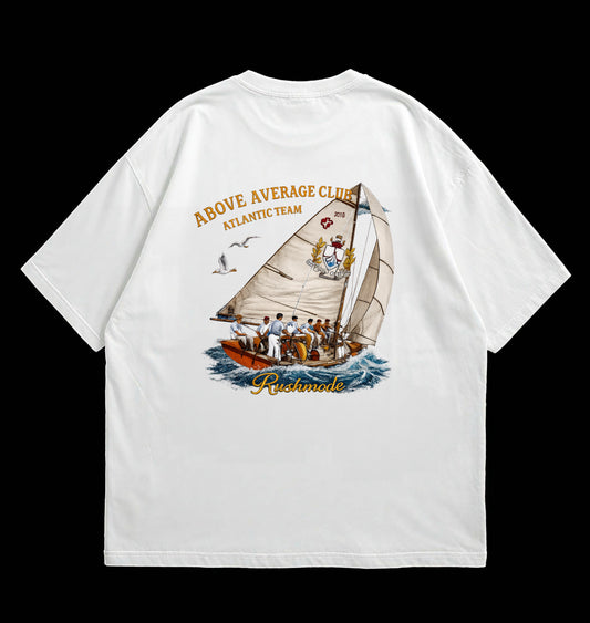 “Above Average Club”- White Oversized T-shirt