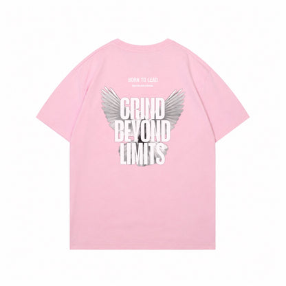 “Grind beyond Limits” Pink Oversized T-shirt