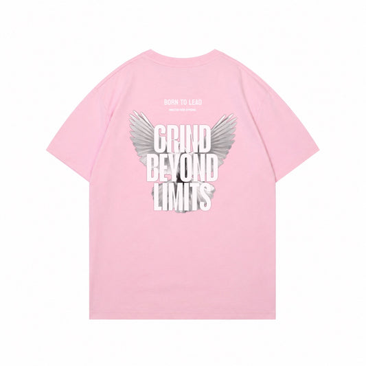 “Grind beyond Limits” Pink Oversized T-shirt
