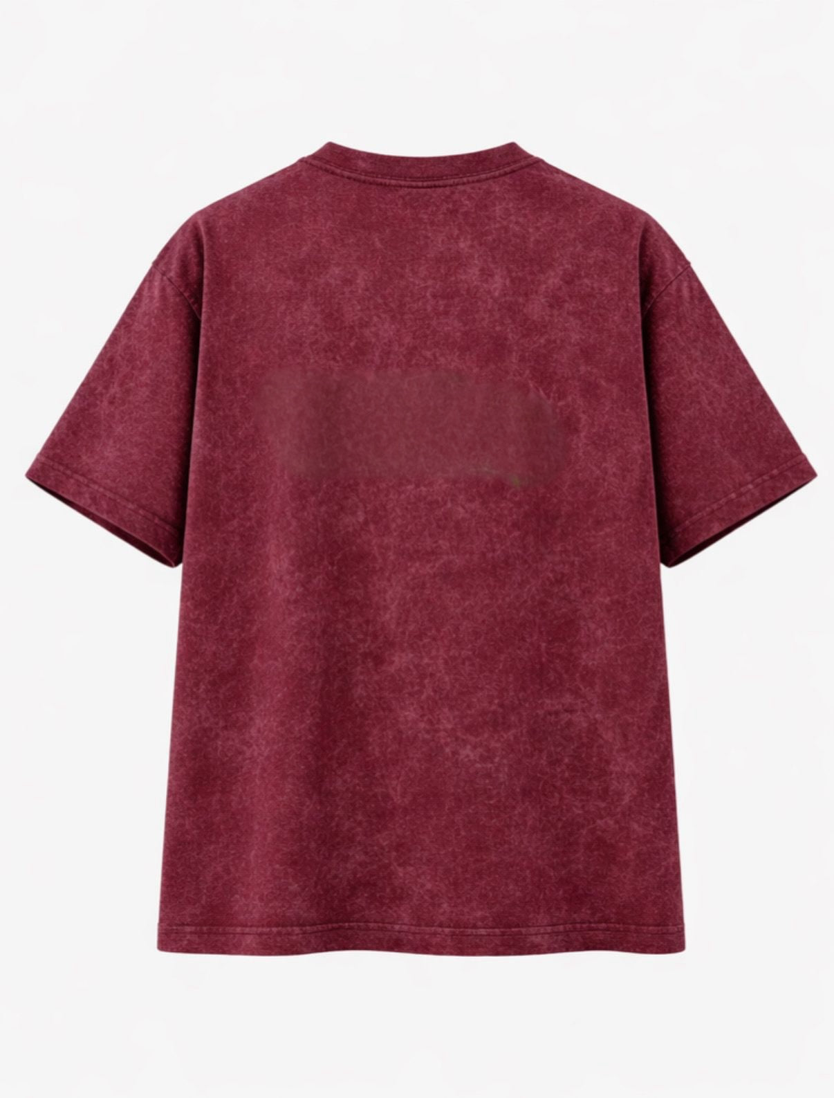 “ I’ll take a quiet life” Maroon Oversized Acid Washed T-Shirt