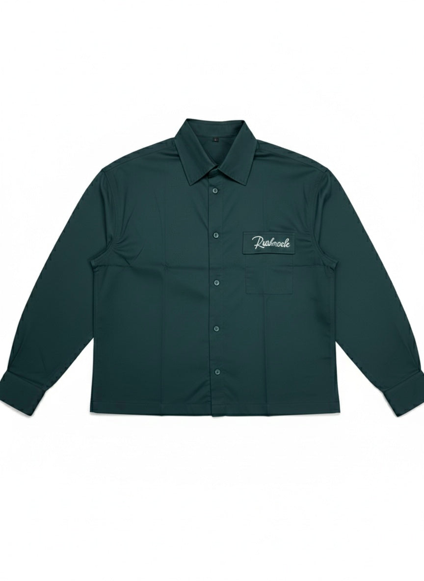 Mid Night Green- Cropped shirt