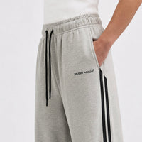 Curved Stripe Silver Sweatpant