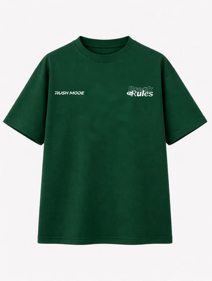 “Hustle With Heart” Green Oversized T-shirt