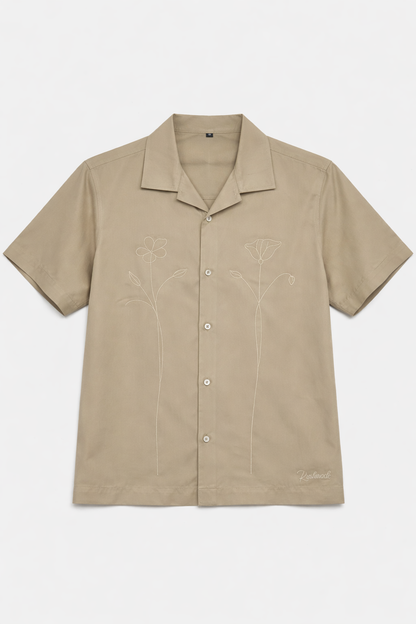 Beige Cream -Cuban shirt