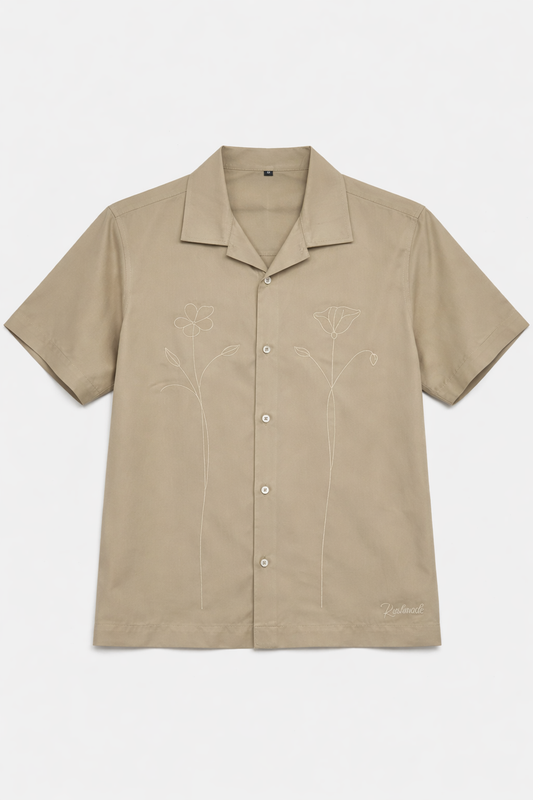 Beige Cream -Cuban shirt