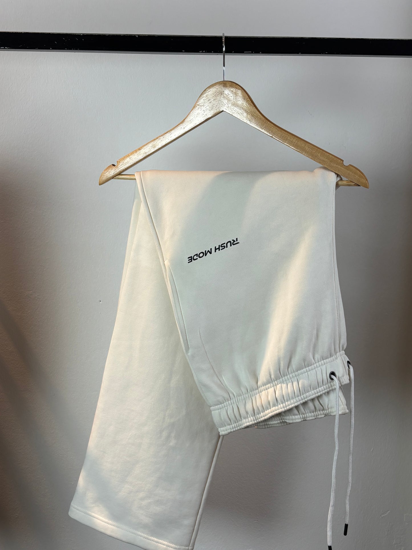 White- Straight Fit Sweatpant