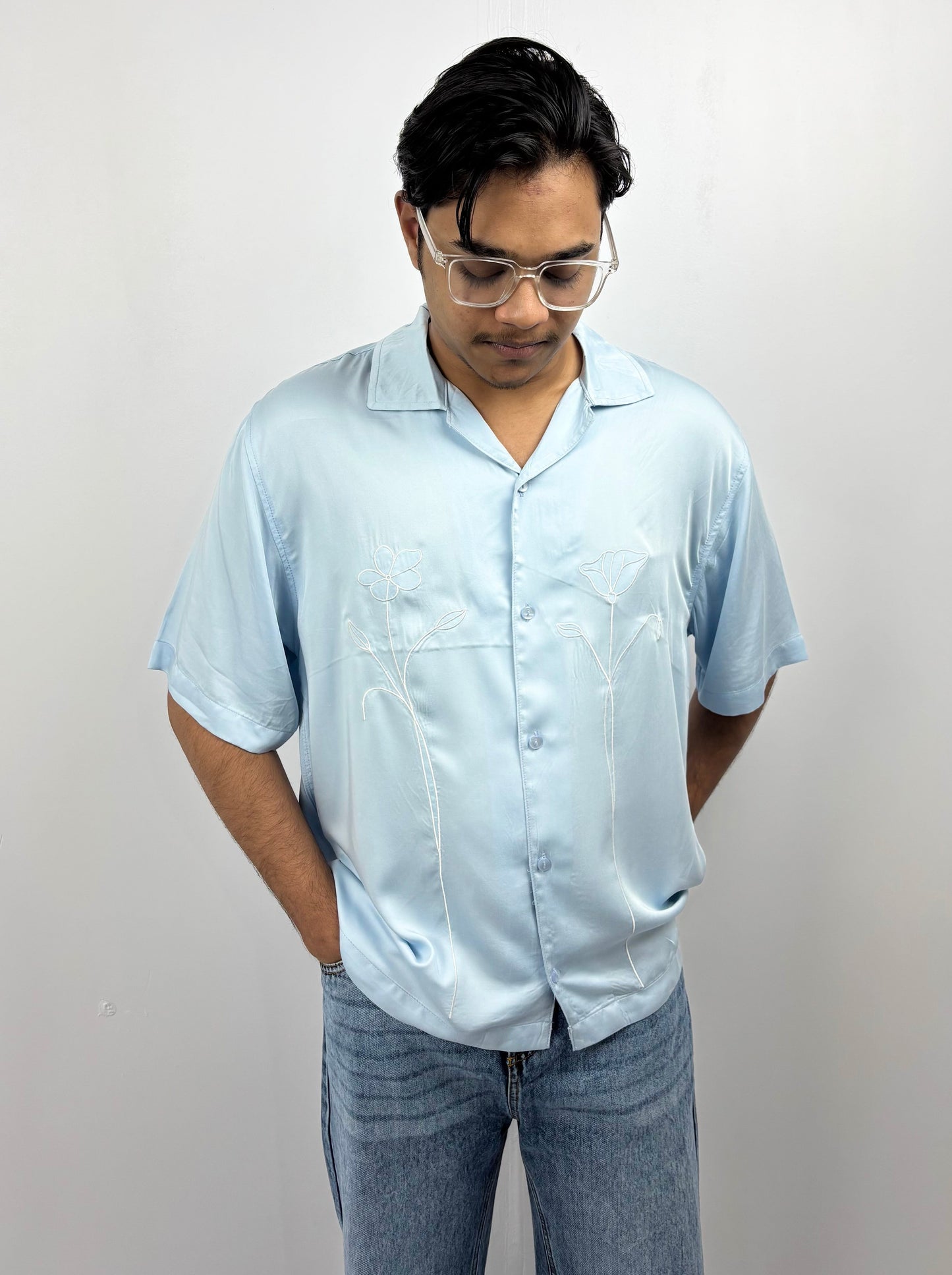 Sky blue- Cuban shirt