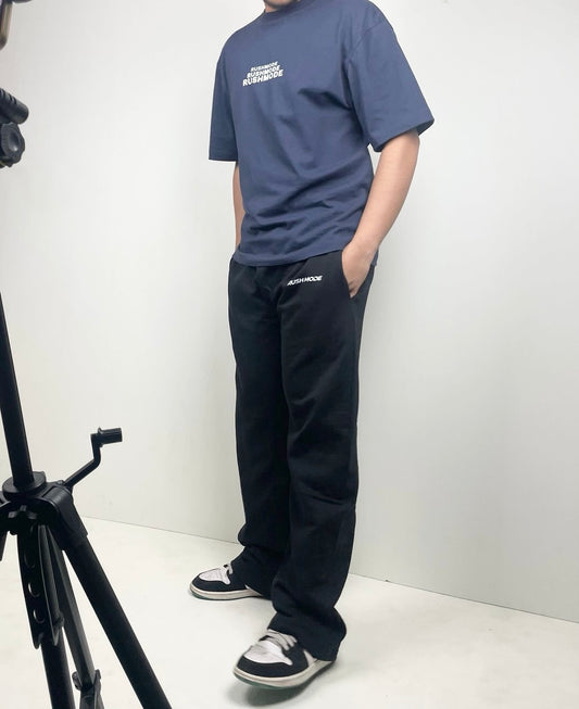 Black- Straight fit Sweatpant