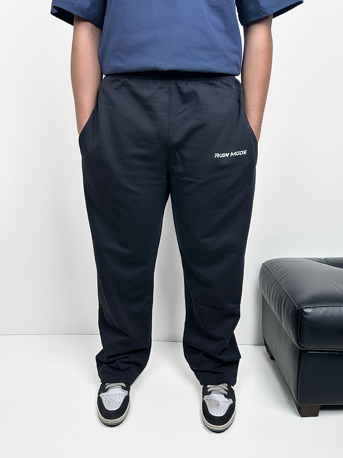 Black- Straight fit Sweatpant