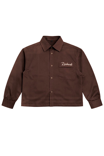 Choco Brown- Cropped shirt