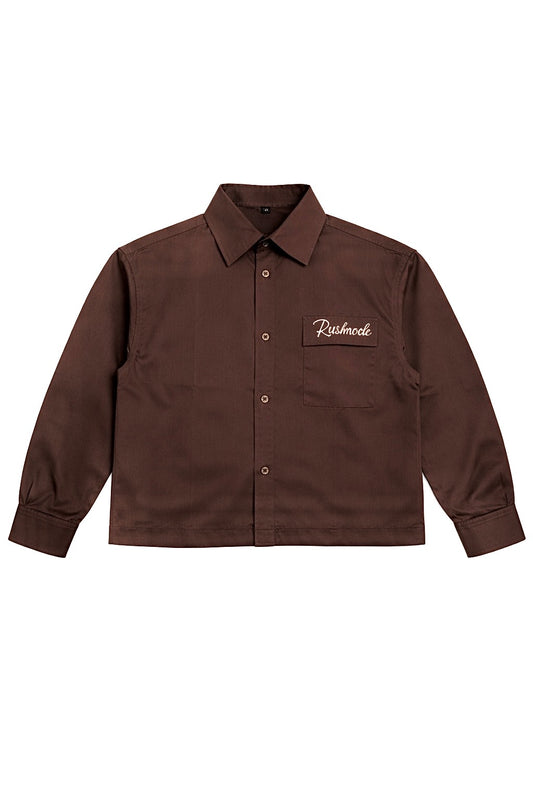 Choco Brown- Cropped shirt