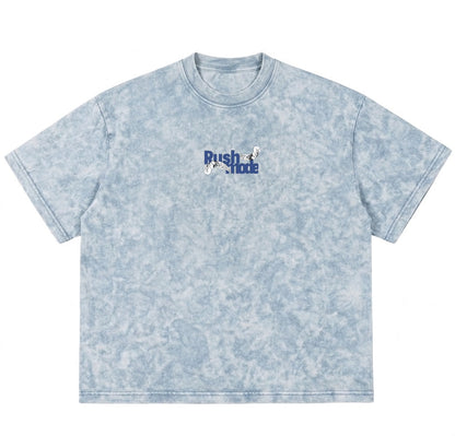 “Reckless” Sky Oversized Acid Washed T-shirt
