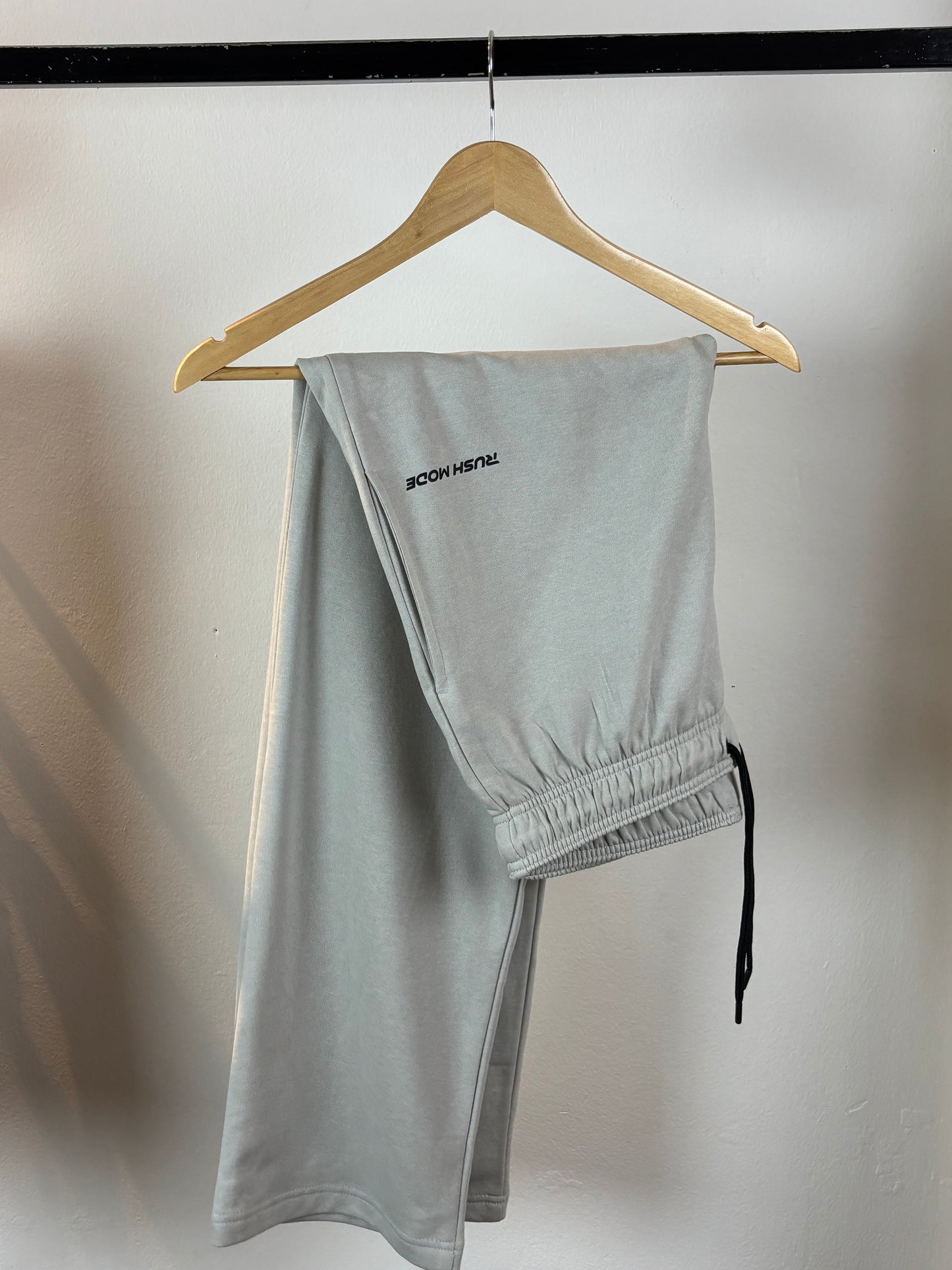 Silver White- Straight Fit Sweatpant