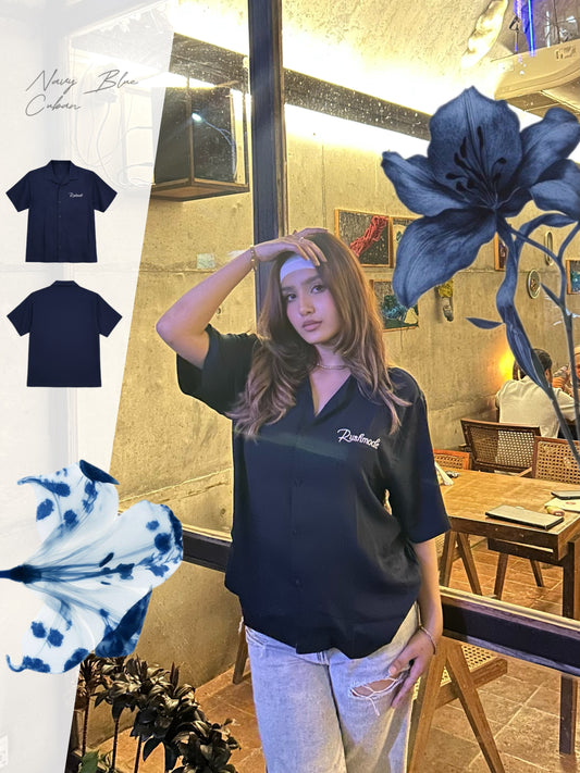 Navy blue- Cuban shirt