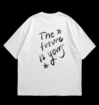 “The future is yours” White Oversized T-shirt