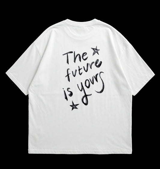 “The future is yours” White Oversized T-shirt