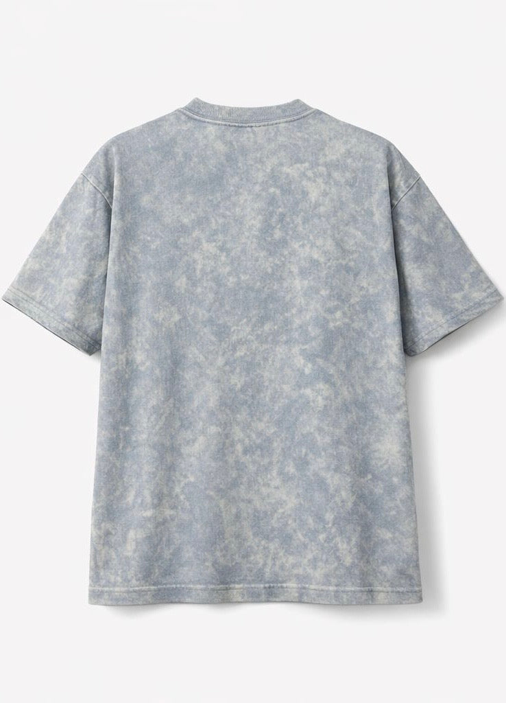 “What’s meant to be” Sky Acid Wash Oversized T-shirt