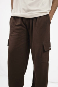 Brown- Baggy Cargo Sweatpant