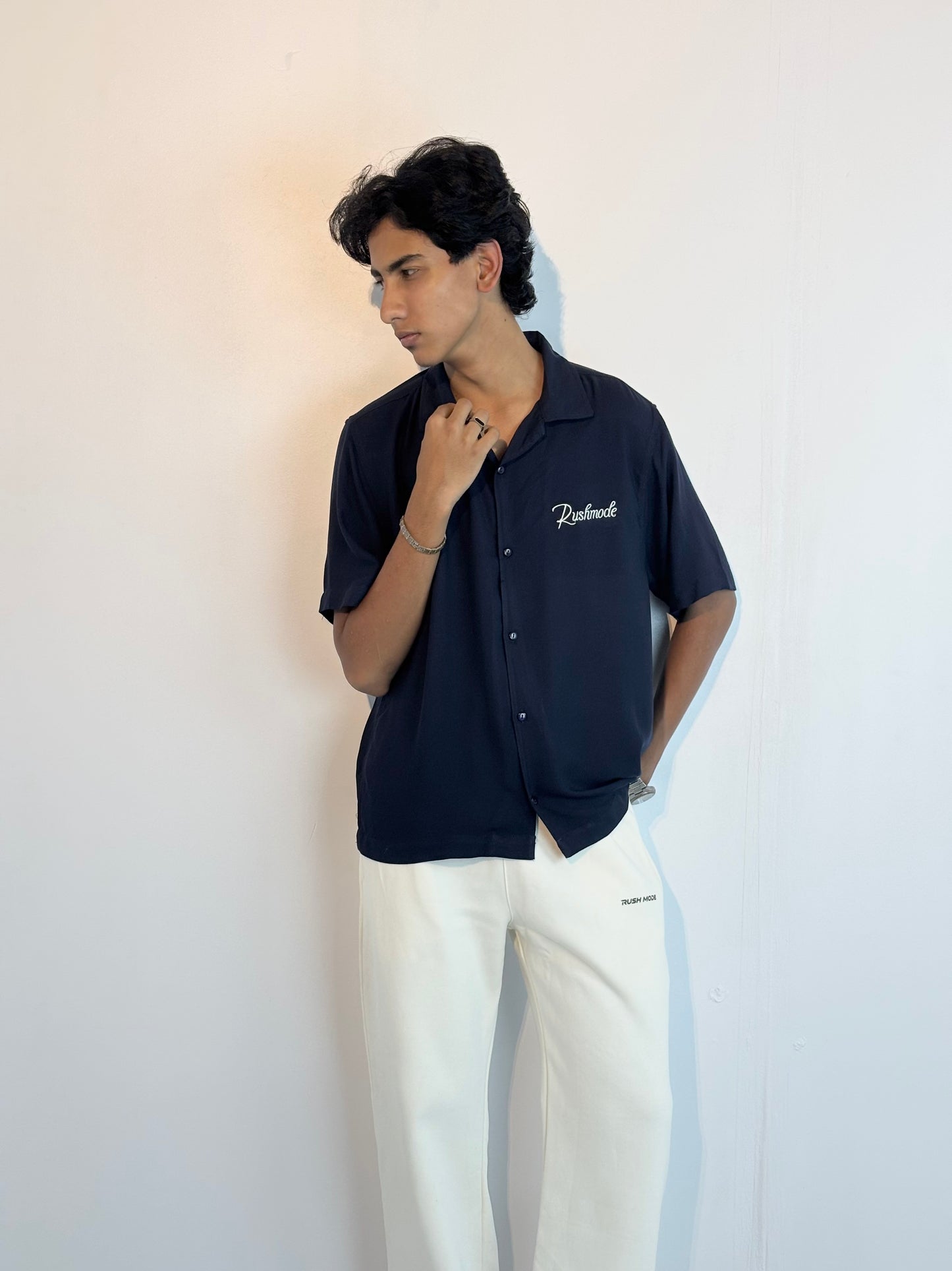Navy blue- Cuban shirt