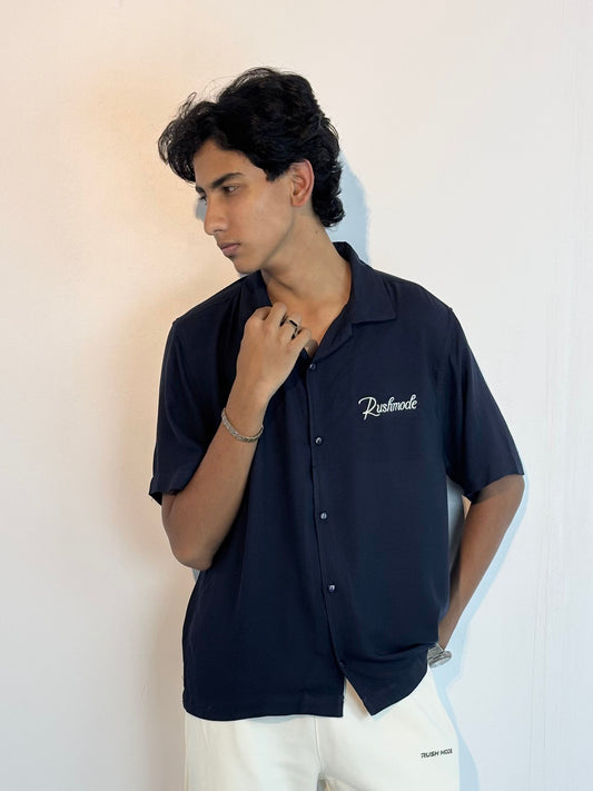 Navy blue- Cuban shirt