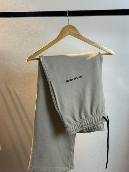 Beige -Straight Fit Sweatpant