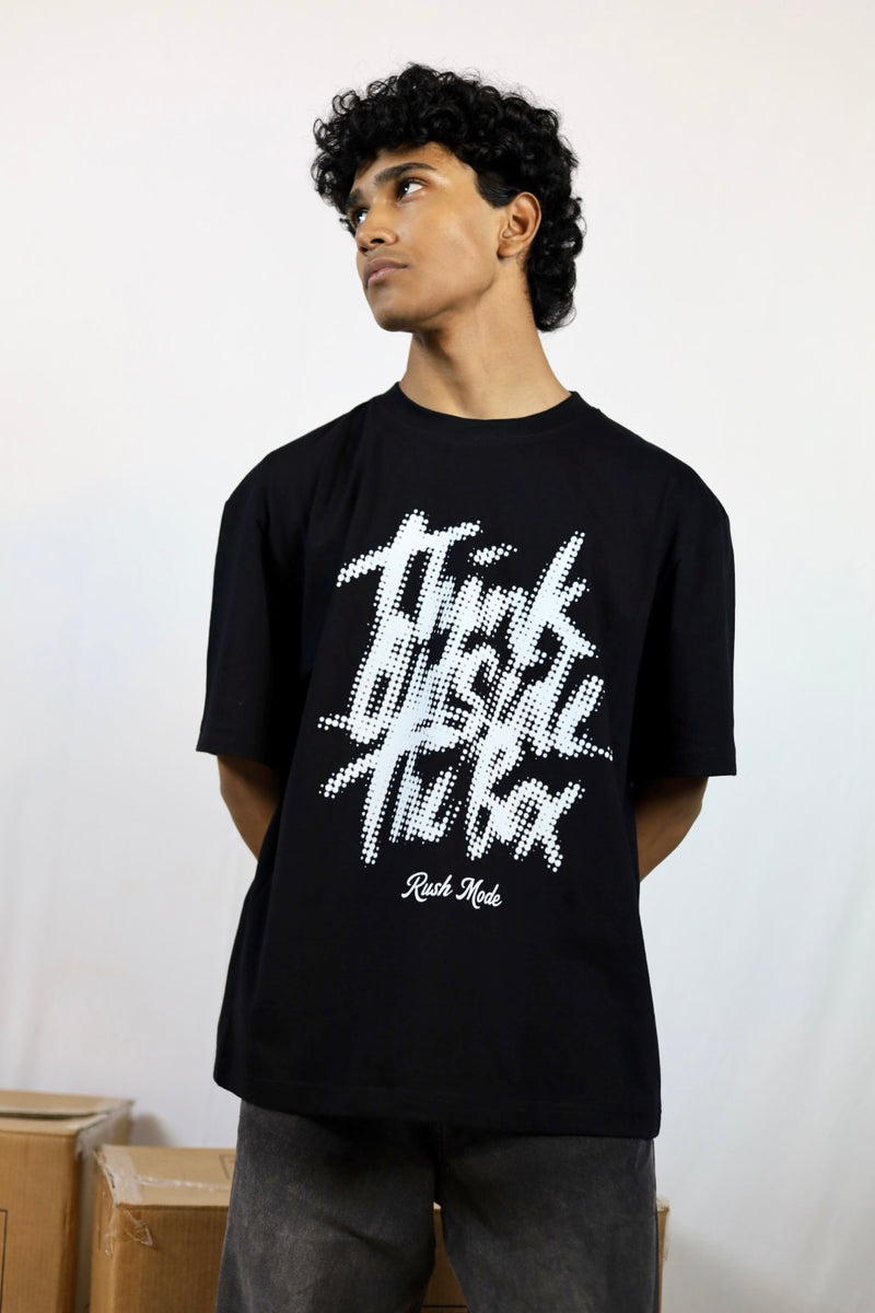 “Think Outside The Box” Black Oversized T-shirt