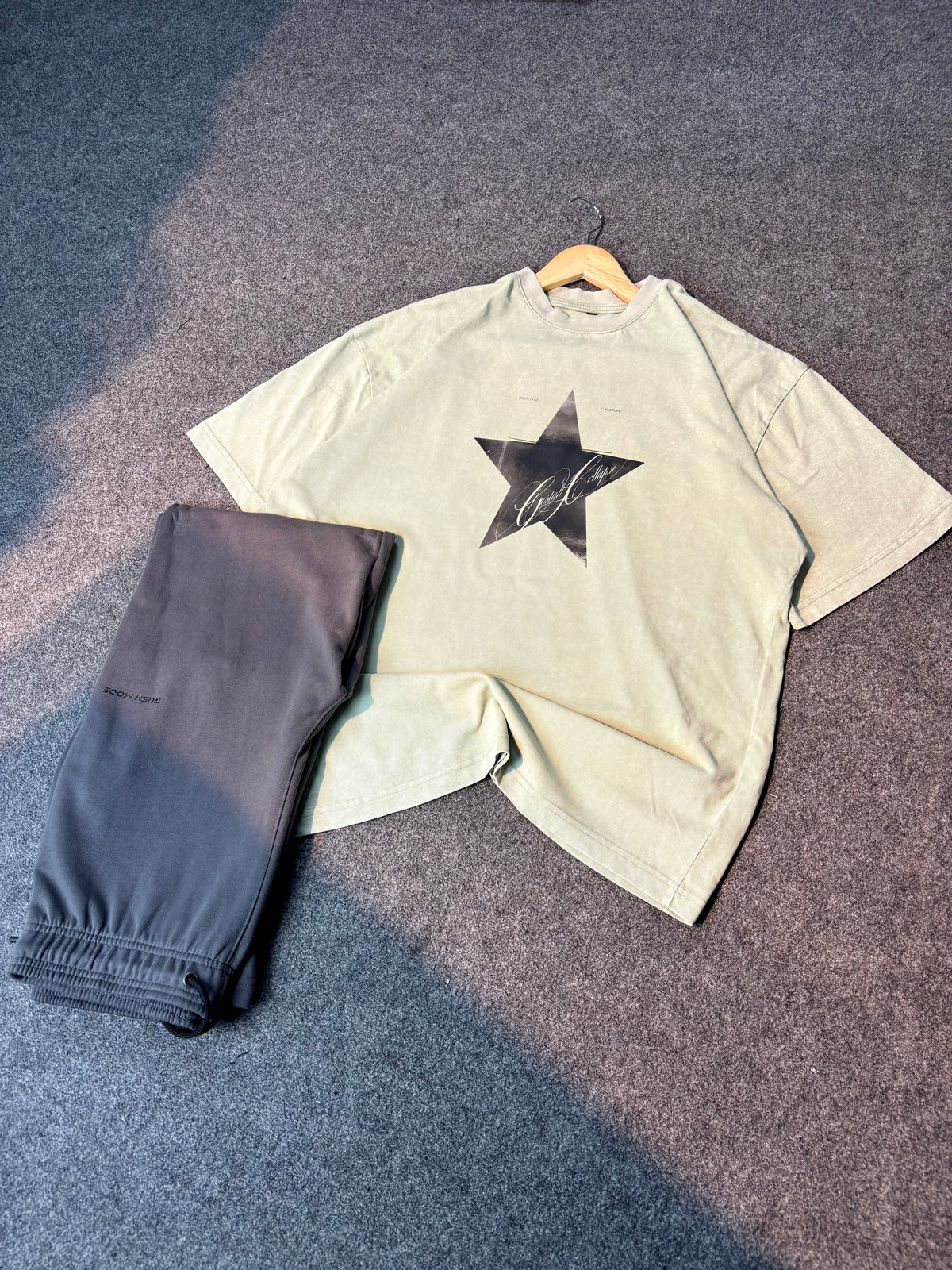 Mint Tshirt + Grey Sweatpant