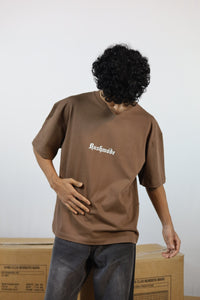 “FAITH” Brown Oversized T-shirt