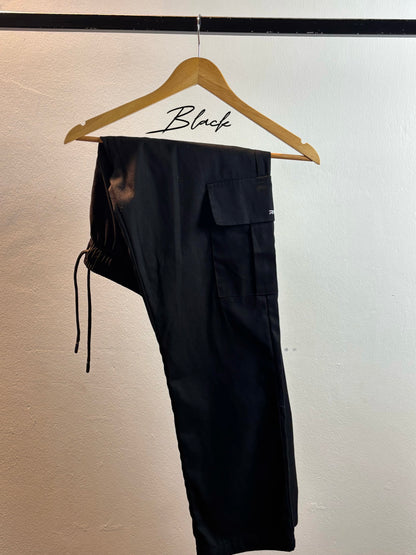 Black- Twill Cargo Pant