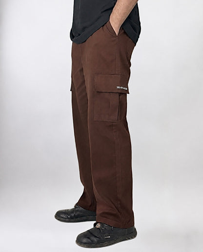 Brown- Twill Cargo Pant