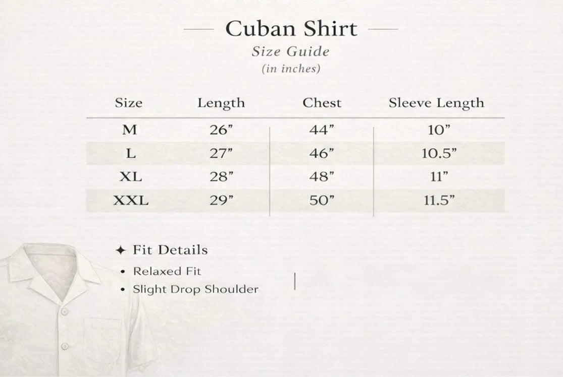 Beige Cream -Cuban shirt