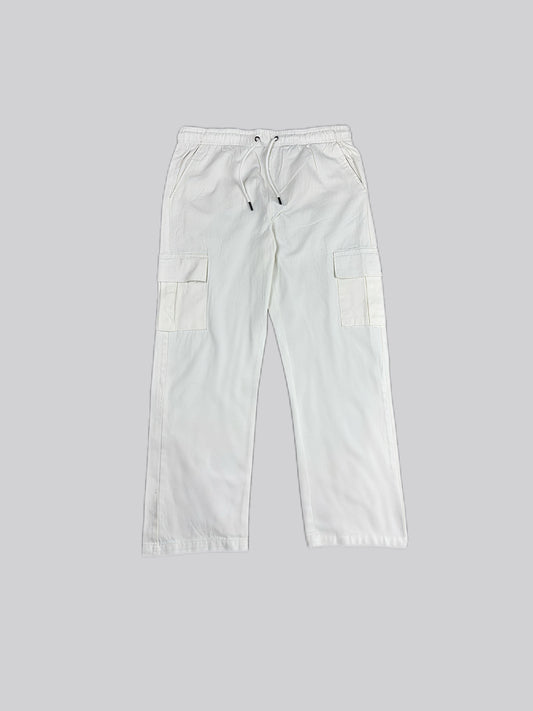 White- Twill Cargo Pant