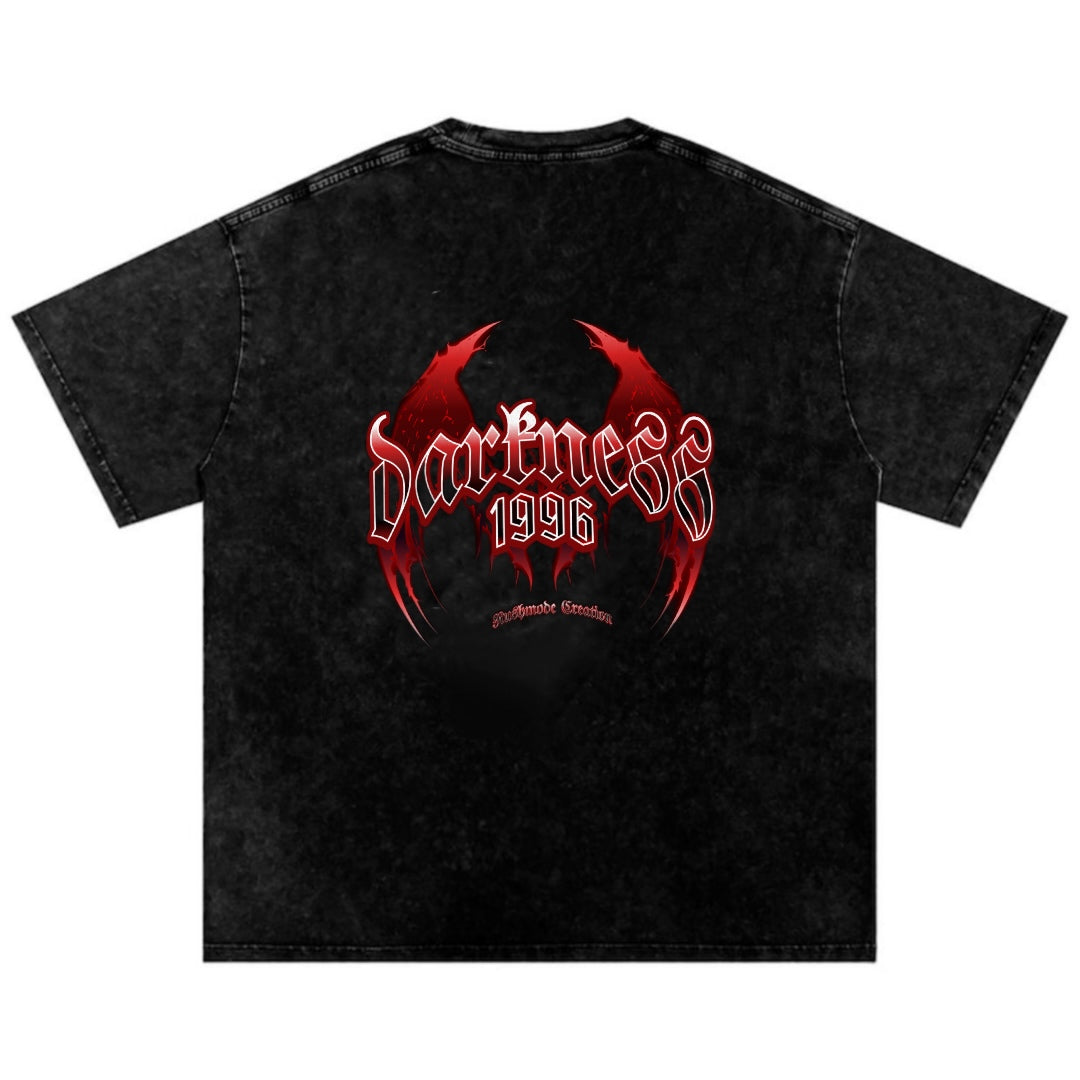 “Dartness” Black Oversized Acid Washed T-shirt