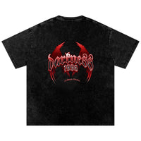 “Dartness” Black Oversized Acid Washed T-shirt