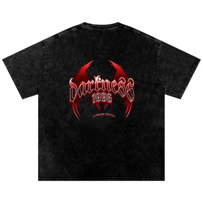 “Dartness” Black Oversized Acid Washed T-shirt