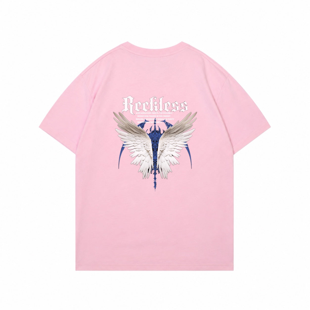 “Reckless” Pale pink Oversized T-shirt