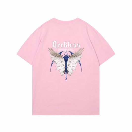 “Reckless” Pale pink Oversized T-shirt
