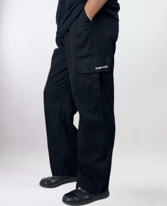 Black- Twill Cargo Pant