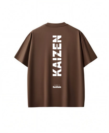 “Kaizen” Brown Oversized T-shirt