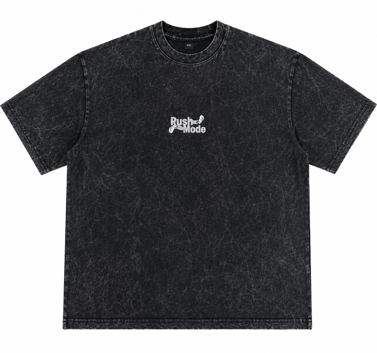 “Reckless” Black Oversized Acid Wash T-Shirt